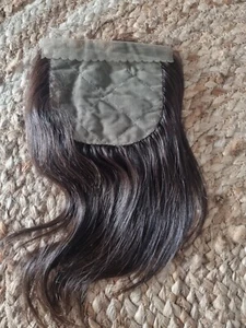 10INCH SILK BASE CLOSURE 4X4 BRAZILIAN VIRGIN HUMAN HAIR  STRAIGHT 12A 1B# 50g - Picture 1 of 6