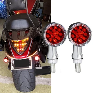 Chrome LED Turn Signal Light Blinker For Kawasaki Vulcan VN 1500 1600 2000 800 - Picture 1 of 12
