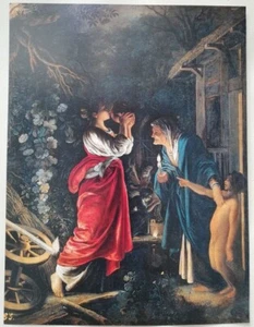 Ritaglio Illustrazione Adam Elsheimer Derisione di Cerere 1609 ca. Museo Madrid - Picture 1 of 1