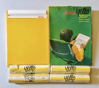 Rotring yello pupitre jaune et 4 Papier Harald Zagatta Top System Colani - Photo 1/4