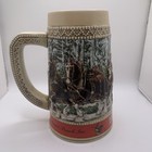 Vintage 1987 Budweiser Holiday Beer Stein Mug Clydesdale Ceramarte "C" Series for sale