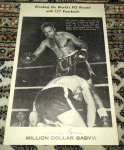 ARCHIE MOORE-AUTOGRAPHED PHOTOCARD-WORLD LHW BOXING CHAMPION '52-'62-D. 1998-JSA - Picture 1 of 2
