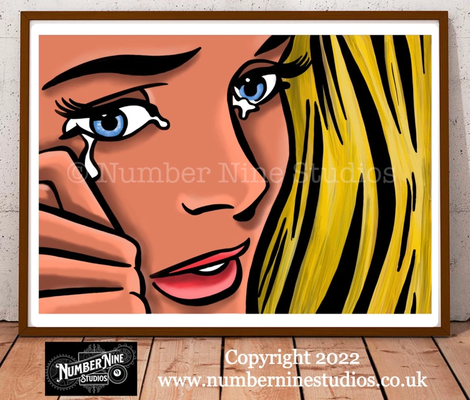 Pinup/Pop model Blonde Edition Art Artwork Print A3 signed, limited 500 prints - Image 1 of 4