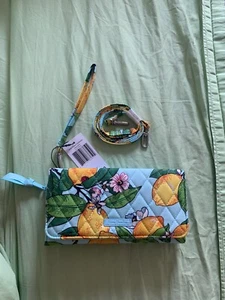NWT Vera Bradley LEMON GROVE Wallet Crossbody RFID Wristlet - Picture 1 of 6