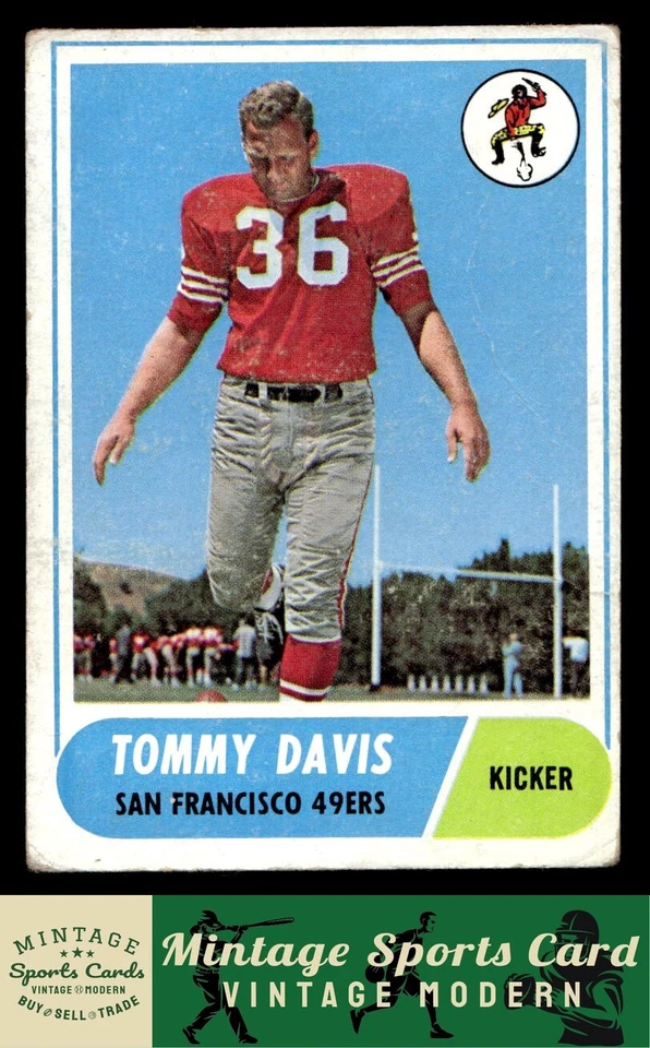 1968 Topps - Tommy Davis - #165 San Francisco 49ers - Image 1 of 2