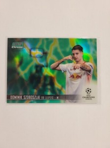 2020 Topps Chrome Stadium Club Dominik Szoboszlai Green Refractor /75 Rookie