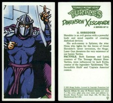 Shredder #11 Teenage Mutant Hero Turtles 1990 Brooke Bond Card