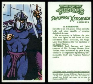Shredder #11 Teenage Mutant Hero Turtles 1990 Brooke Bond Card