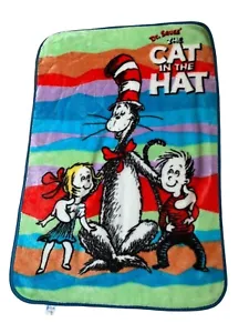 Dr. Seuss Cat in the Hat Throw Blanket Official Movie Merchandise 2003  - Picture 1 of 5
