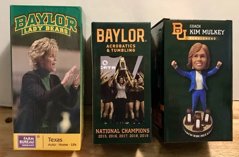 Baylor Lady Bears Basketball Kim Mulkey/Felecia Mulkey 3 BOBBLEHEAD Natl Champs Cover