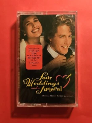 Four Weddings And A Funeral Soundtrack Cassette SEALED w/ Hype Elton John Sting  - Image 1 of 4