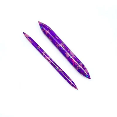 Purple Mix Turquoise Organic Gemstone Septum, Spike Tusk size 14g to 1/2''& More - Image 1 of 4