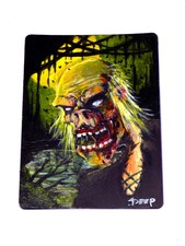 Original Painted Swamp Zombie Token Magic the Gathering Altered MtG Card