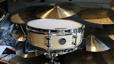 Doc Sweeney 4.75x14 Impact Series Stave Shell Snare drum in Natural Curly Maple - Image 1 of 4