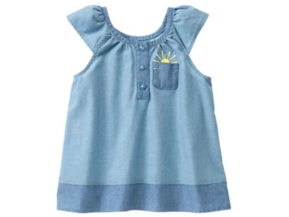 NUEVO TOP TÚNICA SIN MANGAS COLOR DENIM PARA NIÑAS TALLA 5 DE GYMBOREE * Foto 1 de 1