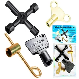 UK Full household Utility Key set - Radiator Bleed keys Gas Electric Water Meter - Picture 1 of 6
