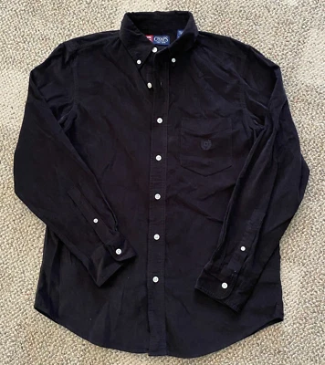 CHAPS Long Sleeve Button Up Shirt 74420 Black Corduroy Mens Size Small - Image 1 of 3