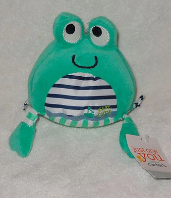 Carter's Just One You Beanbag brinquedo de pelúcia de caranguejo bebê listra verde azul Capt Cutie - Imagem 1 de 2