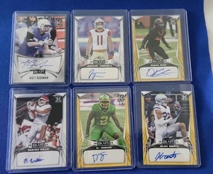 Six Card Autograph NFL Rookies & Draft Football Lot - Picture 1 of 3