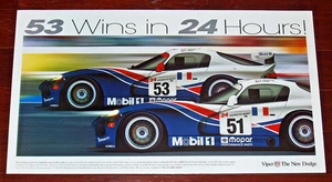 1997 Dodge Viper GTS-R Oreca - Original Motor Racing Poster - 36" x 21" - SCHÖN - Bild 1 von 2