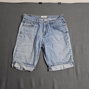 Levis 515 Sz 10 Cuffed Lightwash Blue Jean Shorts - Picture 1 of 12