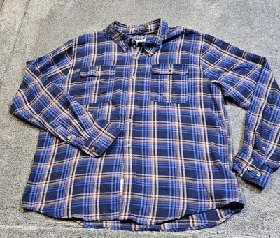 Marmot Mountain Works Shirt Mens XL Blue, Red, White Plaid Button Down Flannel  - Image 1 of 4