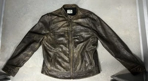Men Brown XL Lucky Brand Leather Jacket - Picture 1 of 7