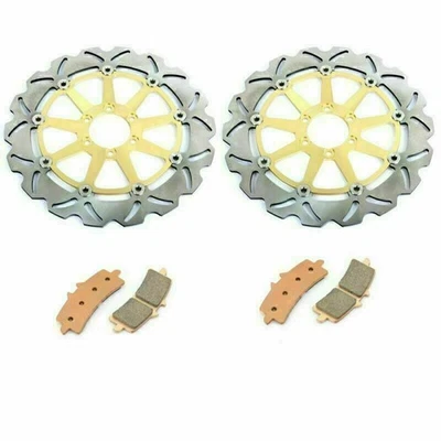 for APRILIA Floating Front Brake Discs Rotors Pads RSV4 R 1000 2009-2012 2011 10 Foto 1 de 4