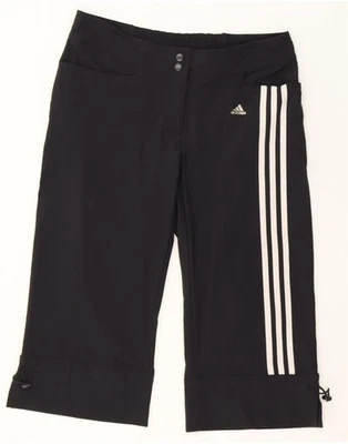 ADIDAS Womens Clima 365 Bermuda Shorts UK 12 Medium W34 Black Polyamide DW33 - Image 1 of 4