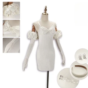 Sua Cosplay Costume Anime Alien Stage Sua Wig White Dress Outfit  - Picture 1 of 16