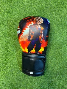 Guantes de Boxeo Negros Diseño Anime Goku - Tallas 8oz-16oz - Equipo de Entrenamiento MMA. - Imagen 1 de 4