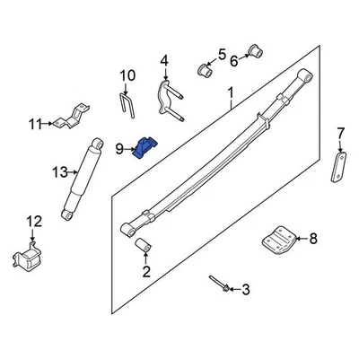 For Nissan Frontier 2005-2024 Nissan 55240EB000 Rear Leaf Spring Bumper Foto 1 de 2
