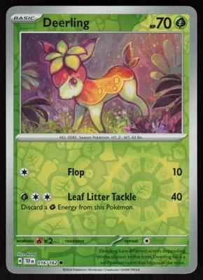 Deerling - Reverse Holo 016/162 Common SV05: Temporal Forces LP-NM - Image 1 of 2