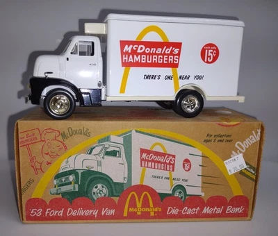 Ertl Collectibles 1953 McDonald's Delivery Van Die Cast Metal Bank - Image 1 of 4