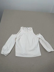 Cushnie et Ochs Cold Shoulder Longsleeve Cream White Size 6 B11 - Picture 1 of 12