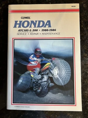 Libro de taller Clymer manual de reparación de servicio Honda ATC 185 y 200 1980-1986 de colección Foto 1 de 4