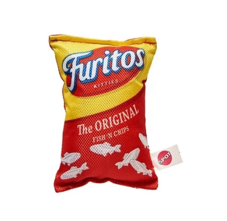 Spot Crinkle  Furry ritos Spicy Micey Catnip Toy Fun Food Kitty Chips Play Pets - Image 1 of 1