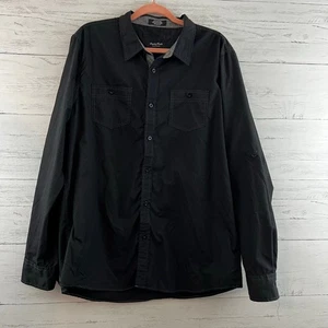 Eighty Eight Platinum Black and Gray Striped Button Down Shirt Size XL - Picture 1 of 8