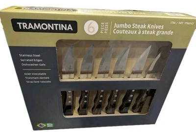 Juego de cuchillos para carne Tramontina Jumbo - NUEVO - Hojas dentadas de acero inoxidable, juego de 6 Foto 1 de 4