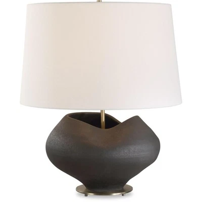 Uttermost 30603-1 Nocturne Table Lamp Aged Black and Brass - Image 1 of 3