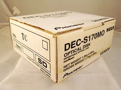 NEW Boxed Pioneer DEC17GMO Media Box of 5 DEC-S170MO Siemens Optical Disk  - Image 1 of 4