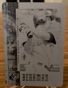 Lance Berkman - 2006 Upper Deck SPx Printing Press Plate - Houston Astros - 1/1 - Picture 1 of 2