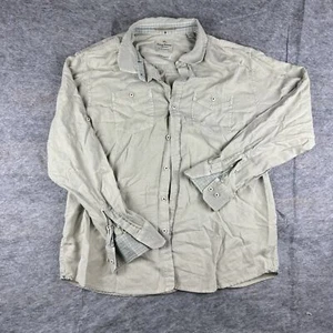 Tommy Bahama Jeans Denim Shirt Mens XL Island Crafted Modern Fit Button Up Biege - Picture 1 of 10