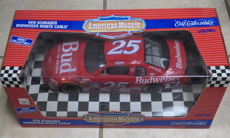 Ertl American Muscle Kenny Schrader #25 Budweiser Monte Carlo Nascar 1:18 Diecast Car