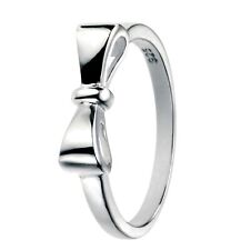 Sterling Silver Plain Bow Ring Size O1/2 By Element Silver 🇬🇧
