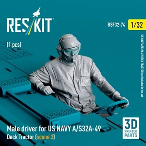 Male driver for US NAVY A/S32A-49 Deck Tractor Scale Figurines 1:32 RSF32-0074 - Picture 1 of 2