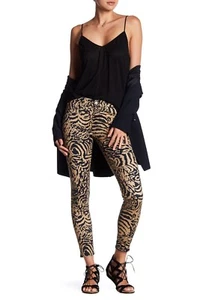 $280 Authentic 7 FOR ALL MANKIND Women's Seven Leopard Print Ankle Skinny Jeans - Picture 1 of 8