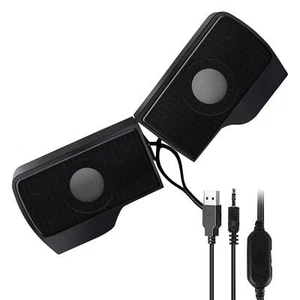 Computer Speakers External Clip On Computer Speakers USB Powered Wired Multimedi - Picture 1 of 12