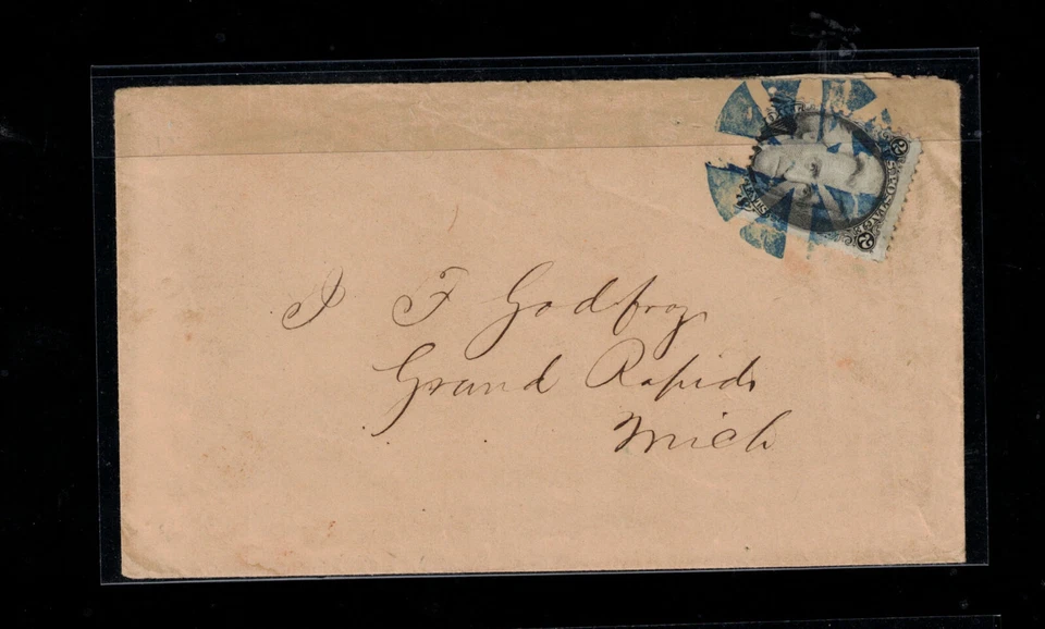 USA #73 Used On Cover W Ideal Blue Large Fancy Cancel To Grand Rapids Michigan - Image 1 of 1