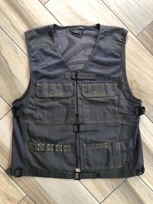 Men’s Hunting Vest Canvas Mesh Gray Sz L/XL Pockets Duck Pheasant Adjustable EUC - Image 1 of 4